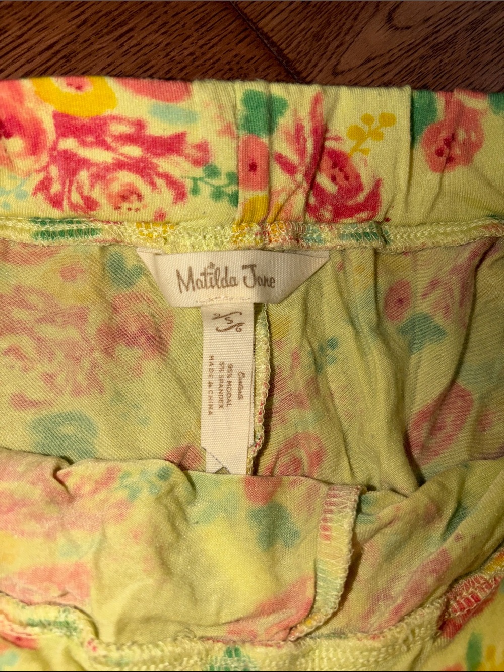 Matilda Jane Yellow Floral Ruffle Skort with Drawstring - Picture 2 of 3